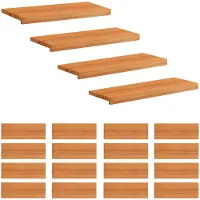 vidaXL Trapmatten 20 st Licht Bruin 80 x 30 x 2 cm Massief beukenhout