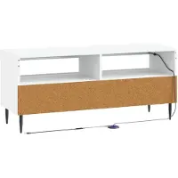 vidaXL LED-TV-kast ZWOLLE, 100 x 35 x 43 cm, wit, houtvezel
