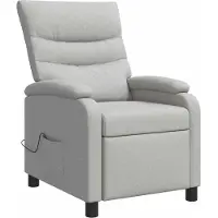 vidaXL Massage Relaxstoel Wolkgrijs Stof