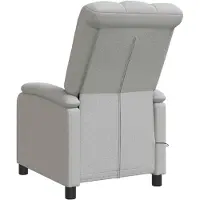 vidaXL Massage Relaxstoel Wolkgrijs Stof
