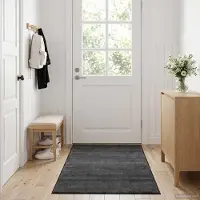 vidaXL Deurmat Lichtgrijs 150 x 90 cm 100% Polyamide Wasbaar