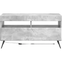 vidaXL LED-TV-kast, betonkleur, houtvezel