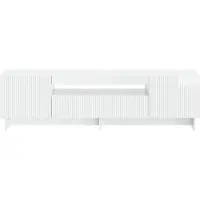 vidaXL LED-TV-kast EDE, 153 x 35 x 43 cm, hoogglans wit