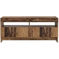 vidaXL LED-TV-kast EDE, 100 x 35 x 43 cm, gerecycled hout, houtvezel