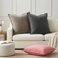 vidaXL Kussensloop 6 pcs HOUTEN Roze 65 x 65 cm Fluweel
