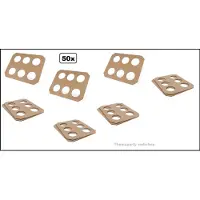 TakeAware 50 stuks Draagtray karton 6-vaks - Draag tray bier frisdrank koffie wijn bier feest apres ski gele rakker festival party carnaval