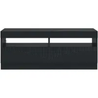 vidaXL LED-TV-kast, zwart, van houtvezel