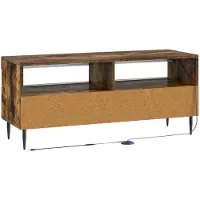 vidaXL LED-TV-kast ZWOLLE, 100 x 35 x 43 cm, beukenhoutfineer