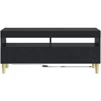 vidaXL LED-TV-kast, zwart, van houtvezel