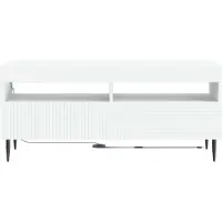 vidaXL LED-TV-kast HAARLEM, 100 x 35 x 43 cm, wit, houtvezel