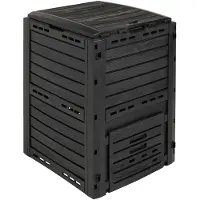 vidaXL Tuincomposter Zwart 59,5 x 60 x 81,5 cm 280 l 100% PP