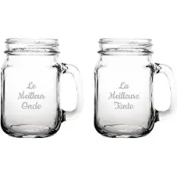 Fusion Drinkglas gegraveerd - 45cl - Le Meilleur Oncle & La Meilleure Tante