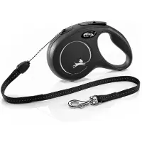Famanu – Rollijn Classic Cord van 8 meter, geschikt voor honden tot 12 kg, zwart en meerkleurig