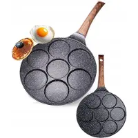 Orion Vilde Granieten Koekenpan met 7 Gaten voor Eieren & Pannenkoeken - 26cm