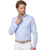 Profuomo Sky Blue Slim Fit Overhemd ML6 (vanaf 68 CM) blauw