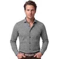 R2 Amsterdam Overhemd heren printed single jersey shirt 134.wsp.005/074