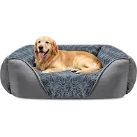 Markenlos – Hondenbed voor grote honden, wasbare hondenmand, 89x63x23 cm, comfortabel en duurzaam, ideaal voor thuisgebruik en onderweg