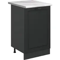 Vicco Keukenonderkast R-Line, Antraciet landelijk/Antraciet, 50 cm marmer werkblad