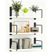 Famanu – Set van 3 wandplanken van rustiek hout voor multifunctionele opslag en decoratie