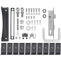 Alberts 678159 Accessoireset Flexo | voor enkele deur | 1400 tot 2000 mm hoogte | onbewerkt staal, verzinkt antraciet kunststof gecoat RAL 7016