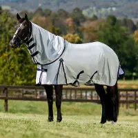 WeatherBeeta Comfitec Airflow Vliegendeken met Afneembare Hals GRIJS/BLAUW/ROODBRUIN 6'3/140cm
