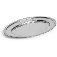 HAY Serveerschaal Essential Steel Oval Dish Large Stainless Steel