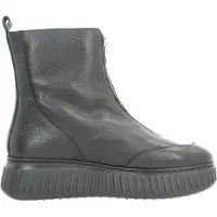 Wonders Dames Enkellaarsjes van Leer Xfly 02 Zwart (38), Plat, Ritssluiting, Casual A-5202_5078_5792