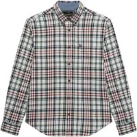Superdry Overhemd donkerblauw / oranje / karmijnrood / wit