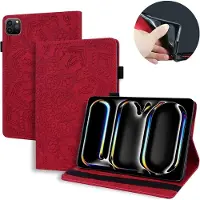 Mobigear Tablethoes geschikt voor Apple iPad Pro 11 Inch (2024) Hoes | Mandala Bookcase - Rood