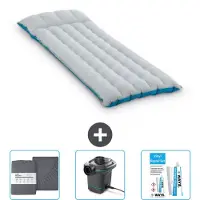 Intex Campingmat - 1-Persoons - 67 x 184 x 17 cm - Blauw - Inclusief Hoeslaken - Pomp en Reparatieset