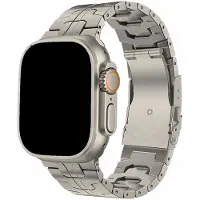 123Watches Ted bandje - staal - titanium - 44 · 45 · 46 & 49 mm - Geschikt voor Apple Watch series 1/2/3/4/5/6/7/8/9/10/11/12/SE/SE2/SE3/Ultra/Ultra 2/Ultra 3/Ultra 4