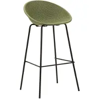 Mauro Ferretti Set van 2 barkrukken in Ibiza-groen, 50 x 50 x 98 cm – Essentieel design van polypropyleen en metaal – Serie 940