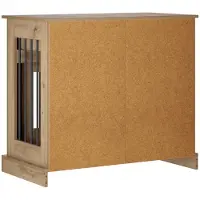 vidaXL Hond kennel meubel Artisanaal eiken 90 x 47,5 x 80 cm