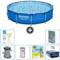 Bestway Steel Pro, ronde opblaasbare zwembad - 366x76 cm - 5-delig, model S224