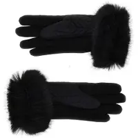 Guess Marciano GUESS Iriel Stitched Glove Jet Black A996 Maat: M | Sjaals Outlet | Dames | Zwart