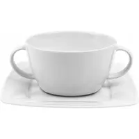Lubiana Victoria Bouillonkom met schotel 400ml, met porselein