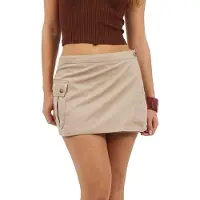 Brave Soul Wikkelskirt voor dames (Beige)