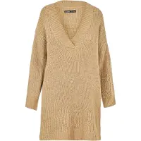 Threadbare Dames/Dames Adeline grof gebreide trui (Steen)