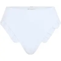 Brave Soul Bikinibroekjes met ruches en hoge taille voor dames (Wit)