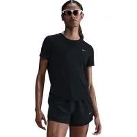 Nike Swoosh Dri-FIT-shirt voor dames (Zwart)