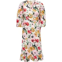 ONLY Dames/Dames Puff Sleeve Wrap Dress (Wolkendanser)