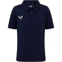 Castore Poloshirt met korte mouwen en logo op de borst voor kinderen (Peacoat)
