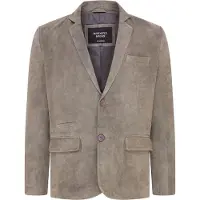 Infinity Leather Heren Italiaanse grijze suède leren blazerjas - Hol
