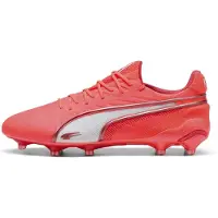 Puma Heren King Ultimate Stevige Grond Voetbalschoenen (Rood, Wit)