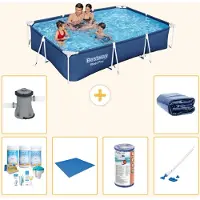Bestway Steel Pro, rechthoekig zwembad - 300x201x66 cm - 7-delig - S21556