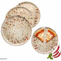MamboCat 4er Set Pizzateller GRANITO Ø31,5cm aus Porzellan – 165307