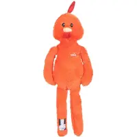 Zolux furry farm haan brock pluche met touw oranje 67x24x11 cm
