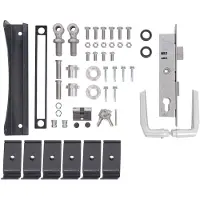 Alberts 678128 Accessoireset Flexo | voor enkele deur | tot 1200 mm hoogte | onbewerkt staal, verzinkt antraciet kunststof gecoat RAL 7016
