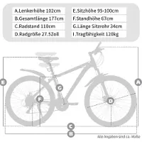 HAUSS SPOLE Mountainbike - 27,5 Inch - 21 Versnellingen Met Kettingschakeling - Stalen Frame - Blauw - Voor Woon-Werk En Terrein