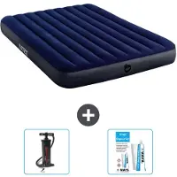 Intex Luchtbed - 2-Persoons - 152 x 203 x 25 cm cm - Blauw - Inclusief Pomp en Reparatieset